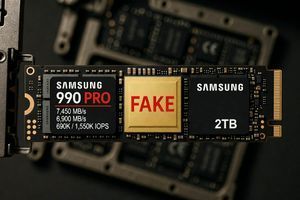 Підроблений Samsung 990 Pro виглядав як оригінал, але працював гірше за давню флешку фото